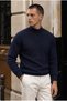 Peck Half Turtleneck Thessaloniki Knitted Men's Sweater - Navy Blue - 7