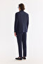 Men's Navy Blue Mono Collar Jacket with Pocket, Double Slit, Unlined, Bi-Stretch Comfort Fit Jacket A61Y4012 - 4