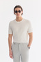 Men's Gray Elastic Waist Viscose Blended Elastane Slim Fit Chino Trousers A61Y3212 - 2