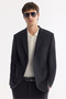 Men's Navy Blue Mono Collar Double Slit Unlined Comfort Fit Jacket A61Y4009 - 7