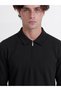 Black Polo Collar Men's Knit Sweater - 3