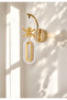Defne Stylish Led Sconce with Butterfly Stone Pendant Lamp in Rose Gold - 2