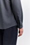 Men's Anthracite Glue Bonded Detailed Textured Technical Classic Collar Long Sleeve Regular Fit Shirt A62Y2035 - 4