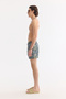 Men's Navy Blue Quick Dry Printed Relaxed Fit Swim Shorts with Bag A61Y3815 - 2