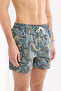 Men's Navy Blue Quick Dry Printed Relaxed Fit Swim Shorts with Bag A61Y3815 - 5