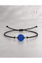 Black String Macrame Braided Handmade Syriac Evil Eye Bead Bracelet - 5