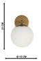 Yağmur Sconce 2 Pieces Antique-White Globe Glass, Modern Decorative Sconce, 2-Globe Glass Wall Sconce, Decorative Wall Lighting, Living Room, Bedroom and Hallway Lighting - 4
