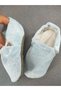 Baby Girls Boys Linen Ergonomic Home Nursery Booties Slippers Shoes — Blue