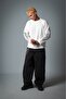 White Script Waffle Crop Long Sleeve Men's T-Shirt - 4