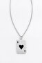 316L Steel Silver Poker Necklace