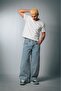 Frosted Indigo Wide Leg Super Baggy Blue Men's Jean Pants - 4