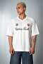Capture Truth Polo Collar White Men's Football Jersey