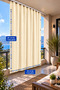 Elite Balcony Curtain Enxboy Optional "Eyelet" Balcony Tarpaulin Beige Plain - 6