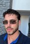 Asaf Chocolate Metal Crystal Glass Sunglasses New Season Uv400 58 Ekartman |   Case and Cleaning Cloth Gift Set