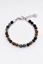 316L Stainless Steel 5mm Jacber Stone Men's Bracelet