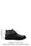 Women's Black Oxford Mold Rubber Sole Genuine Leather Boots - 2