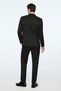 Men's Black Polyviscon Basic Plain Slim Fit Pointed Collar Suit - 5