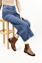 Women's Tan Floater Rubber Sole Genuine Leather Chelsea Boots - 3