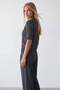 Women's Black Short Sleeve Knitwear Glittery Sweater Alc-X15921 - 4