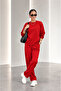 Women's Casual Bat Sleeve Blouse Pants Viscose Set - 4