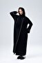 Women's Ferace Hicaz Black with Piping, Buttons and Pockets - 7