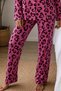 Women's Knitted Shirt Collar Lilac Pajama Set - 4