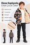 Boy's Hooded Plaid Lumberjack Shirt with Welsoft Lining and Zipper Pockets Jacket Ak1666 - 2