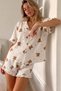 Women's Viscose Short Sleeve Regular Snow White Pajama Set - 4