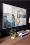 Horizontal Glass Table with Layered Intersection Concept - Silver Metal Framed Table for Home, Business, and School - 2