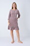 Women's Bamboo Micro Fabric Zippered Stylish Velvet Dress / Mink 3738 - 5