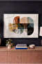 Bohemian Prism Concept Horizontal Glass Table - Silver Metal Framed Table for Home, Business, and School