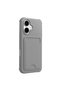 Apple iPhone 17 Kelvin Silicone with Business Card Holder - Gray - 3