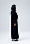 Women's Ferace Hicaz Black with Piping, Buttons and Pockets - 6