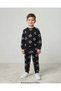 Fan Printed Seasonal 2-Yarn Nightgown Pajama Set L Size Options for 6 Months to 10 Years Old