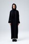 Women's Ferace Hicaz Black with Piping, Buttons and Pockets