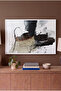 Black's Outward Facing Horizontal Glass Table - White Metal Framed Table for Home, Business, and School