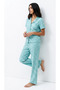 Night Water Green Standard Size Elasticated Pajama Set - 6