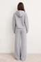 Gray Hooded Women's Knitwear Set Mg2892 - 4