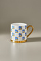 Checker Flower Blue Kupa 330 ml