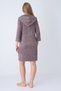 Women's Bamboo Micro Fabric Zippered Pocket Hooded Long Sleeve Dress / K.Vizon 3739 - 4