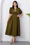 Crew Neck Bowknot Short Sleeve Dress Grs4165 - 6