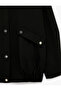 College Collar Long Sleeve Oversized Bomber Jacket with Pockets - 5