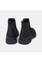Men's Black Elastic Nubuck Leather Chelsea Boots - 5
