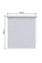Modern Roller Blind for Windows with Elegant Design and Light-Blocking in White Gray - 100cm - 3