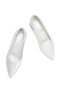 Women's Silvery Open-Back Thick Short Heeled Closed Evening Dress Shoes - 2