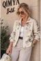 Nox Women's Unlined Skirt with Tunnel at the Hem, Fully Handcrafted with Bead Embroidery, Premium Short Jacket - 3