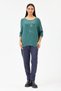Women's Green Italian Star Patterned Bat Sleeve Oversize Lycra Knitwear Sweater Size 40 - 48 - 2