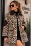 Nox Women's Velvet Collar, Pleated Back, Bell Pockets, Premium Leopard Mid-Length Trench - 6