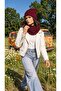 Hand Knitted Soft Women's and Men's Beanie Neck Collar Set Bordo - 3