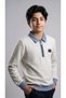 Boys' Shirt Collar Sweatshirt, Zippered Striped Special Occasion Sweatshirt, Ages 7-14